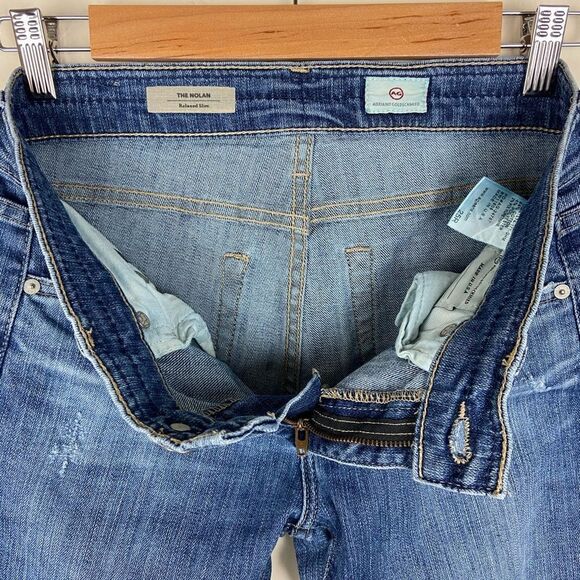 AG ‘The Nolan’ Relaxed Slim Lightly Distressed Boyfriend Jeans - Picture 7 of 7